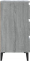 vidaXL - Nachtkastjes - 2 - st - met - metalen - poten - 40x35x69 - cm - grijs - sonoma