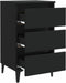vidaXL - Nachtkastjes - 2 - st - met - metalen - poten - 40x35x69 - cm - zwart