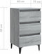 vidaXL - Nachtkastjes - 2 - st - met - metalen - poten - 40x35x69 - cm - grijs - sonoma