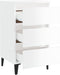 vidaXL - Nachtkastjes - 2 - st - met - metalen - poten - 40x35x69 - cm - hoogglans - wit