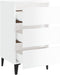 vidaXL - Nachtkastjes - 2 - st - met - metalen - poten - 40x35x69 - cm - hoogglans - wit