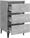 vidaXL - Nachtkastjes - 2 - st - met - metalen - poten - 40x35x69 - cm - betongrijs