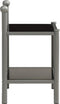 vidaXL - Nachtkastjes - 2 - st - metaal - en - glas - grijs - en - zwart