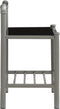 vidaXL - Nachtkastjes - 2 - st - metaal - en - glas - grijs - en - zwart