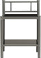 vidaXL - Nachtkastjes - 2 - st - metaal - en - glas - grijs - en - zwart