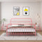 vidaXL - Nachtkastjes - 2 - st - metaal - en - glas - roze - en - transparant