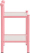 vidaXL - Nachtkastjes - 2 - st - metaal - en - glas - roze - en - transparant