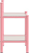 vidaXL - Nachtkastjes - 2 - st - metaal - en - glas - roze - en - transparant