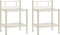 vidaXL - Nachtkastjes - 2 - st - metaal - en - glas - wit - en - transparant