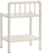 vidaXL - Nachtkastjes - 2 - st - metaal - en - glas - wit - en - transparant