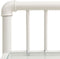 vidaXL - Nachtkastjes - 2 - st - metaal - en - glas - wit - en - transparant