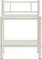 vidaXL - Nachtkastjes - 2 - st - metaal - en - glas - wit - en - transparant