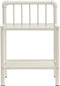 vidaXL - Nachtkastjes - 2 - st - metaal - en - glas - wit - en - transparant