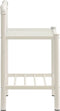 vidaXL - Nachtkastjes - 2 - st - metaal - en - glas - wit - en - transparant