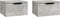 vidaXL - Nachtkastjes - 2 - st - wandgemonteerd - 34x30x20 - cm - betongrijs