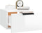 vidaXL - Nachtkastjes - 2 - st - wandgemonteerd - 34x30x20 - cm - hoogglans - wit