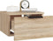 vidaXL - Nachtkastjes - 2 - st - wandgemonteerd - 34x30x20 - cm - sonoma - eikenkleur