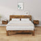 vidaXL - Nachtkastjes - 2 - st - wandgemonteerd - 34x30x20 - cm - gerookt - eikenkleur