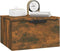 vidaXL - Nachtkastjes - 2 - st - wandgemonteerd - 34x30x20 - cm - gerookt - eikenkleur