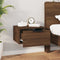 vidaXL - Nachtkastjes - 2 - st - wandgemonteerd - 34x30x20 - cm - bruin - eikenkleur