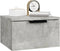 vidaXL - Nachtkastjes - 2 - st - wandgemonteerd - 34x30x20 - cm - betongrijs