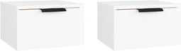 vidaXL - Nachtkastjes - 2 - st - wandgemonteerd - 34x30x20 - cm - wit