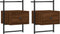 vidaXL - Nachtkastjes - 2 - st - wandgemonteerd - 35x30x51 - cm - hout - bruineiken