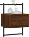 vidaXL - Nachtkastjes - 2 - st - wandgemonteerd - 35x30x51 - cm - hout - bruineiken