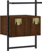 vidaXL - Nachtkastjes - 2 - st - wandgemonteerd - 35x30x51 - cm - hout - bruineiken