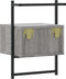 vidaXL - Nachtkastjes - 2 - st - wandgemonteerd - 35x30x51 - cm - hout - grijs - sonoma
