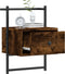 vidaXL - Nachtkastjes - 2 - st - wandgemonteerd - 35x30x51 - cm - hout - gerookt - eiken