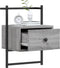 vidaXL - Nachtkastjes - 2 - st - wandgemonteerd - 35x30x51 - cm - hout - grijs - sonoma