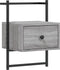 vidaXL - Nachtkastjes - 2 - st - wandgemonteerd - 35x30x51 - cm - hout - grijs - sonoma