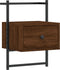 vidaXL - Nachtkastjes - 2 - st - wandgemonteerd - 35x30x51 - cm - hout - bruineiken