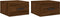 vidaXL - Nachtkastjes - 2 - st - wandgemonteerd - 35x35x20 - cm - bruin - eikenkleur