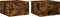 vidaXL - Nachtkastjes - 2 - st - wandgemonteerd - 35x35x20 - cm - gerookt - eikenkleur