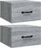vidaXL - Nachtkastjes - 2 - st - wandgemonteerd - 35x35x20 - cm - grijs - sonoma - eiken