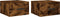vidaXL - Nachtkastjes - 2 - st - wandgemonteerd - 35x35x20 - cm - gerookt - eikenkleur