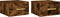 vidaXL - Nachtkastjes - 2 - st - wandgemonteerd - 35x35x20 - cm - gerookt - eikenkleur