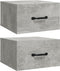 vidaXL - Nachtkastjes - 2 - st - wandgemonteerd - 35x35x20 - cm - betongrijs