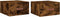 vidaXL - Nachtkastjes - 2 - st - wandgemonteerd - 35x35x20 - cm - gerookt - eikenkleur