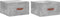 vidaXL - Nachtkastjes - 2 - st - wandgemonteerd - 35x35x20 - cm - betongrijs
