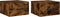 vidaXL - Nachtkastjes - 2 - st - wandgemonteerd - 35x35x20 - cm - gerookt - eikenkleur