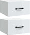 vidaXL - Nachtkastjes - 2 - st - wandgemonteerd - 35x35x20 - cm - hoogglans - wit