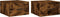 vidaXL - Nachtkastjes - 2 - st - wandgemonteerd - 35x35x20 - cm - gerookt - eikenkleur