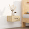 vidaXL - Nachtkastjes - 2 - st - wandgemonteerd - 35x35x20 - cm - sonoma - eikenkleur