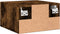 vidaXL - Nachtkastjes - 2 - st - wandgemonteerd - 35x35x20 - cm - gerookt - eikenkleur
