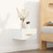 vidaXL - Nachtkastjes - 2 - st - wandgemonteerd - 35x35x20 - cm - hoogglans - wit