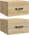 vidaXL - Nachtkastjes - 2 - st - wandgemonteerd - 35x35x20 - cm - sonoma - eikenkleur