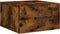 vidaXL - Nachtkastjes - 2 - st - wandgemonteerd - 35x35x20 - cm - gerookt - eikenkleur